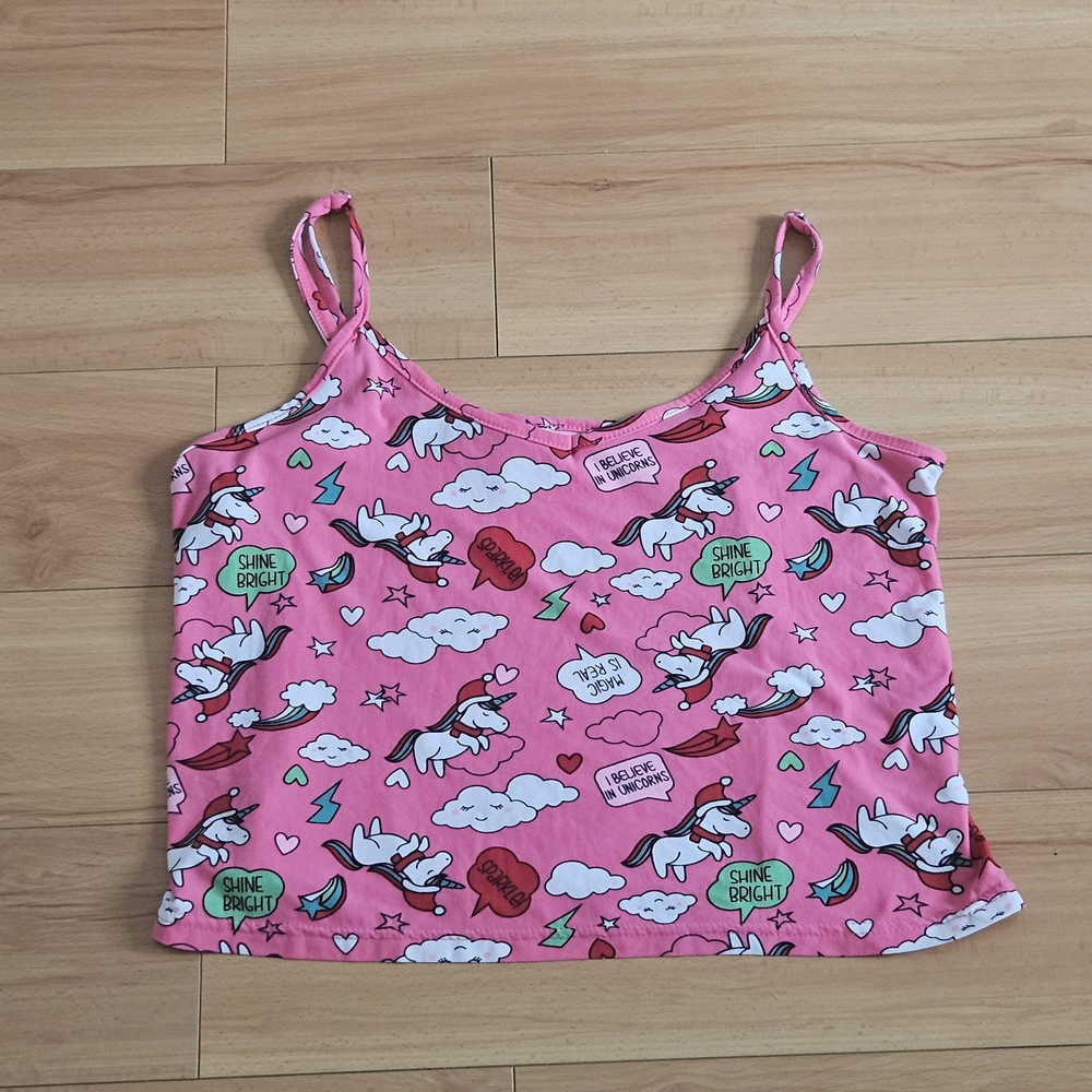 Fashion Nova Pink Unicorn Tank Top